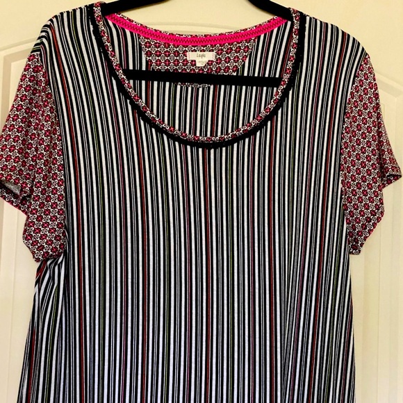 Layla Other - Mixed Media Sumer Nightie Ruffle Hem Nightgown Sz 1X Soft & Light
